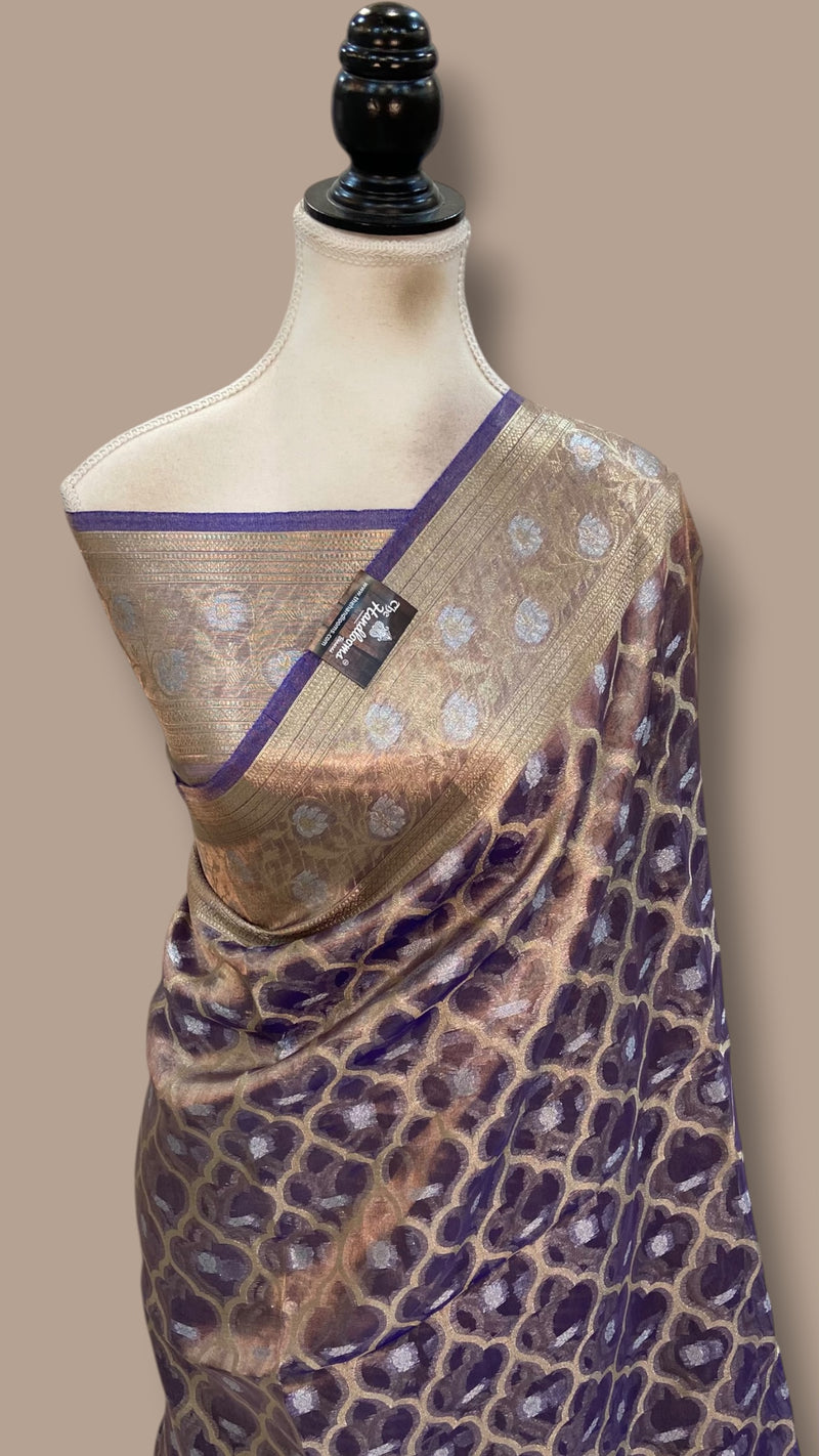 Pure Kora Tissue Silk Handloom Banarasi Saree