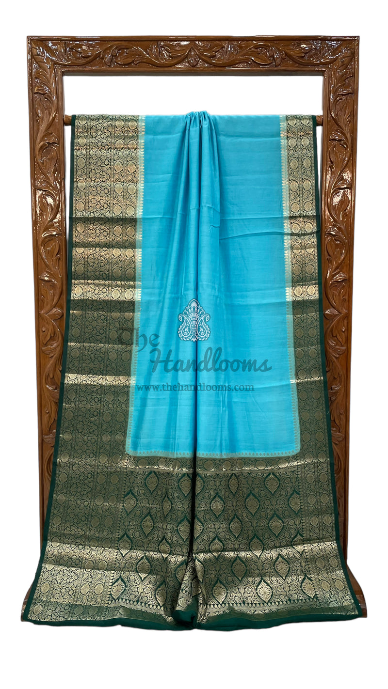 Pure Chiniya Silk Khaddi Handloom Banarasi Saree - The Handlooms