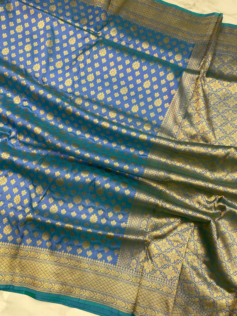 Pure Katan Silk Banarasi Handloom Saree - All Over Jaal Work - The Handlooms