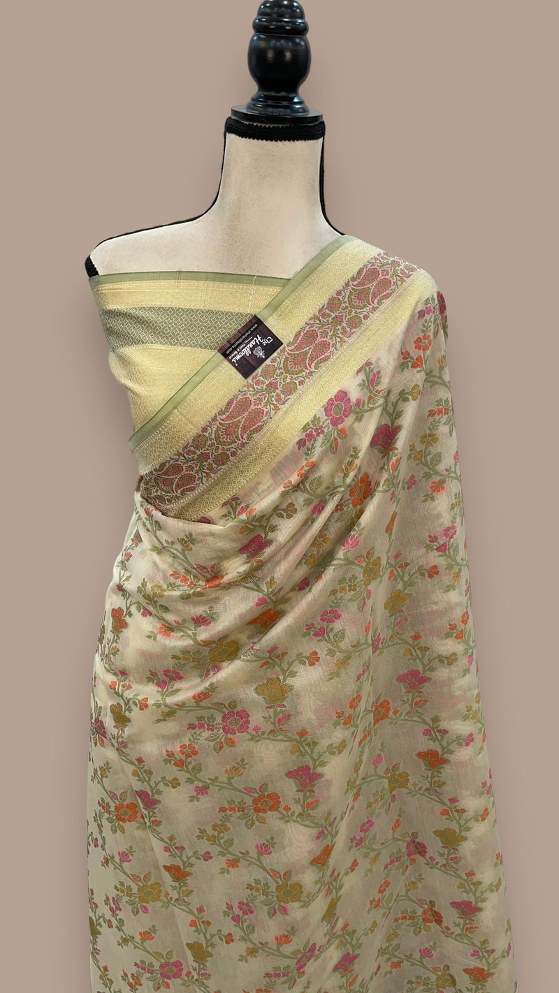 Pure Cotton Banarasi Handloom Saree - The Handlooms
