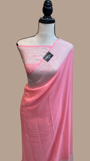 Pure Georgette Banarasi Handloom Saree - The Handlooms