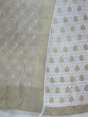 Khaddi Georgette Handlooms Banarasi Dress material - The Handlooms