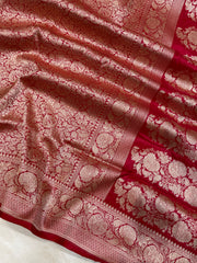 Pure Katan Silk Banarasi Handloom Saree - Tanchui Brocade - The Handlooms