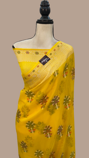 Pure Chiffon Khaddi Banarasi Saree - The Handlooms