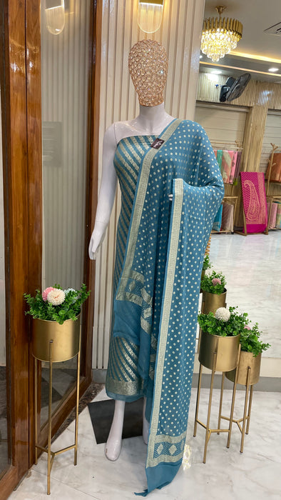 Khaddi Georgette Handlooms Banarasi Dress material
