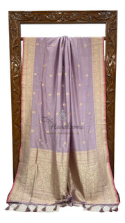 Pure Katan Silk Banarasi Handloom Saree - All over Kadua motifs With Meenakari - The Handlooms