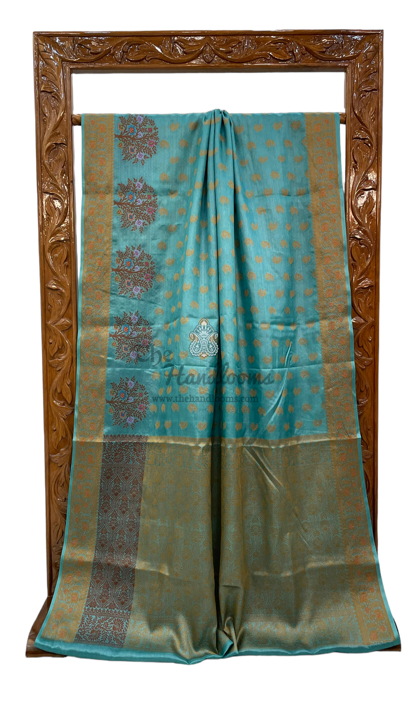 Pure Tussar Silk Handloom Banarasi Saree - The Handlooms