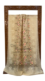 Organza Chikankari Handloom Banarasi Saree - The Handlooms
