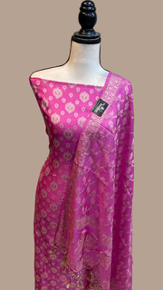 Pure Butter Silk Banarasi Dress material - The Handlooms