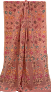 Pure Cotton Jamdani Handloom Banarasi Saree - The Handlooms