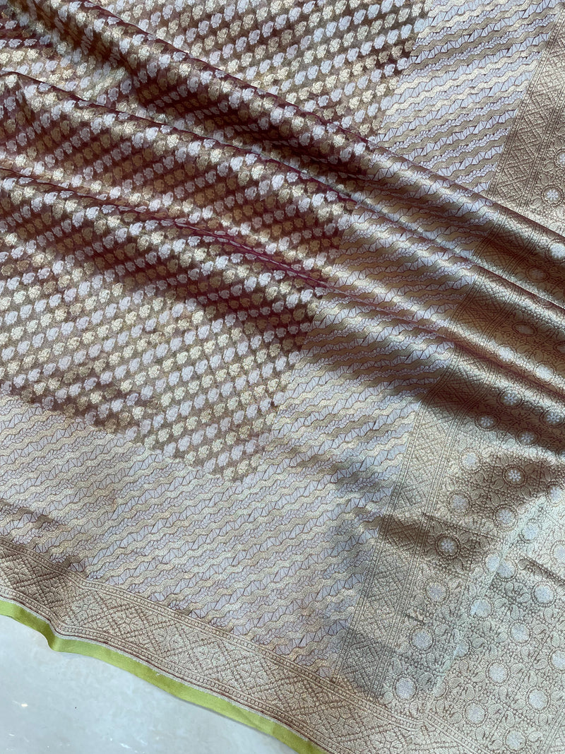 Pure Tissue Reshmi zari Banarasi Saree - The Handlooms
