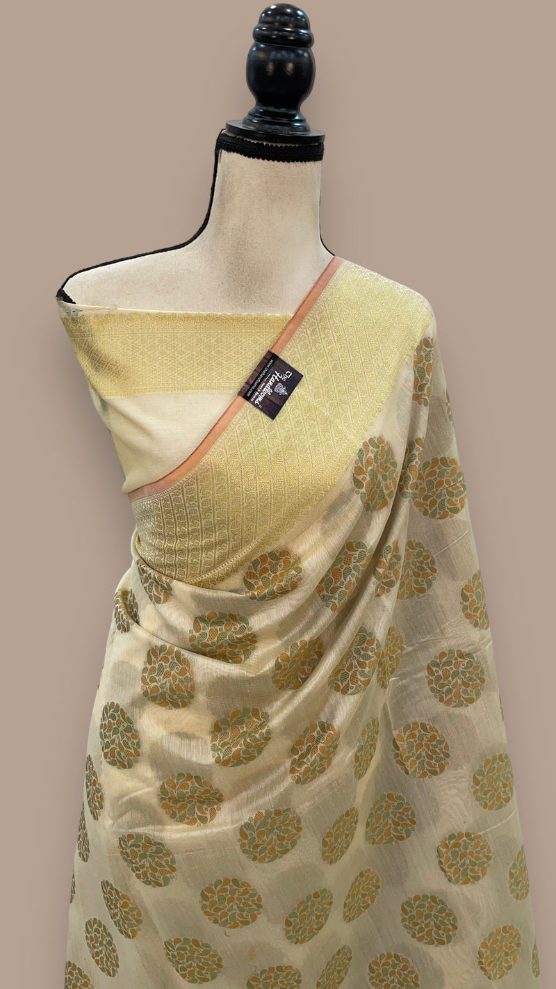 Pure Cotton Banarasi Handloom Saree - The Handlooms