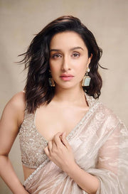 Shraddha kapoor's Pure Kora Tissue Handloom Banarasi Saree - The Handlooms