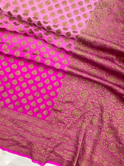 Khaddi Georgette Banarasi Saree -  Antique zari - The Handlooms