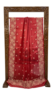 Tussar Silk Handloom Banarasi Saree With Chikankari - The Handlooms