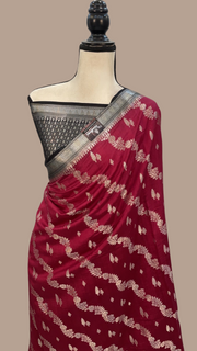 Pure Chiniya Silk Handloom Banarasi Saree - The Handlooms