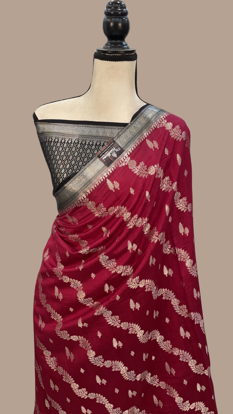 Pure Chiniya Silk Handloom Banarasi Saree - The Handlooms