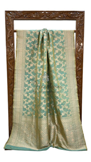 Pure Katan Silk Banarasi Handloom Saree - All over Jaal work - The Handlooms