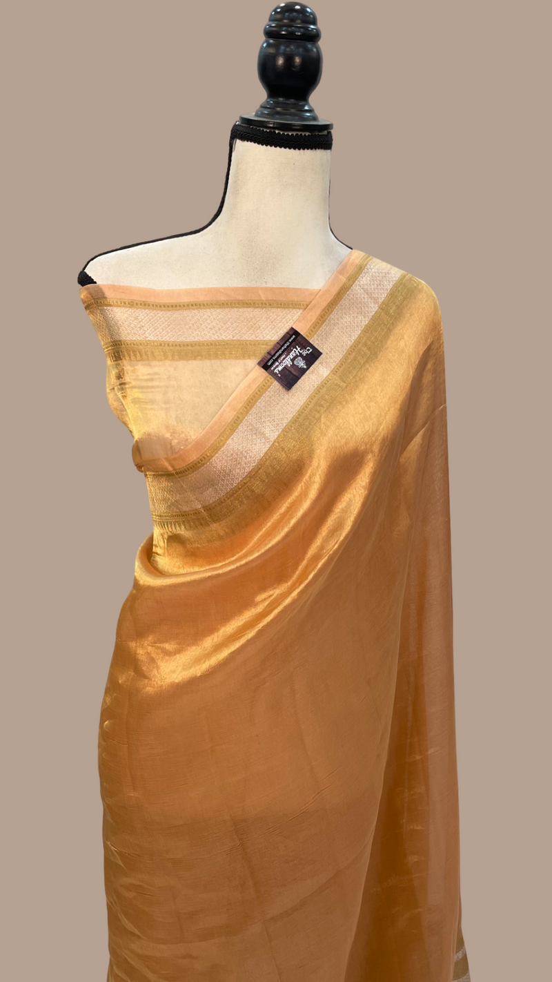 Pure Kora Tissue Handloom Banarasi Saree - The Handlooms