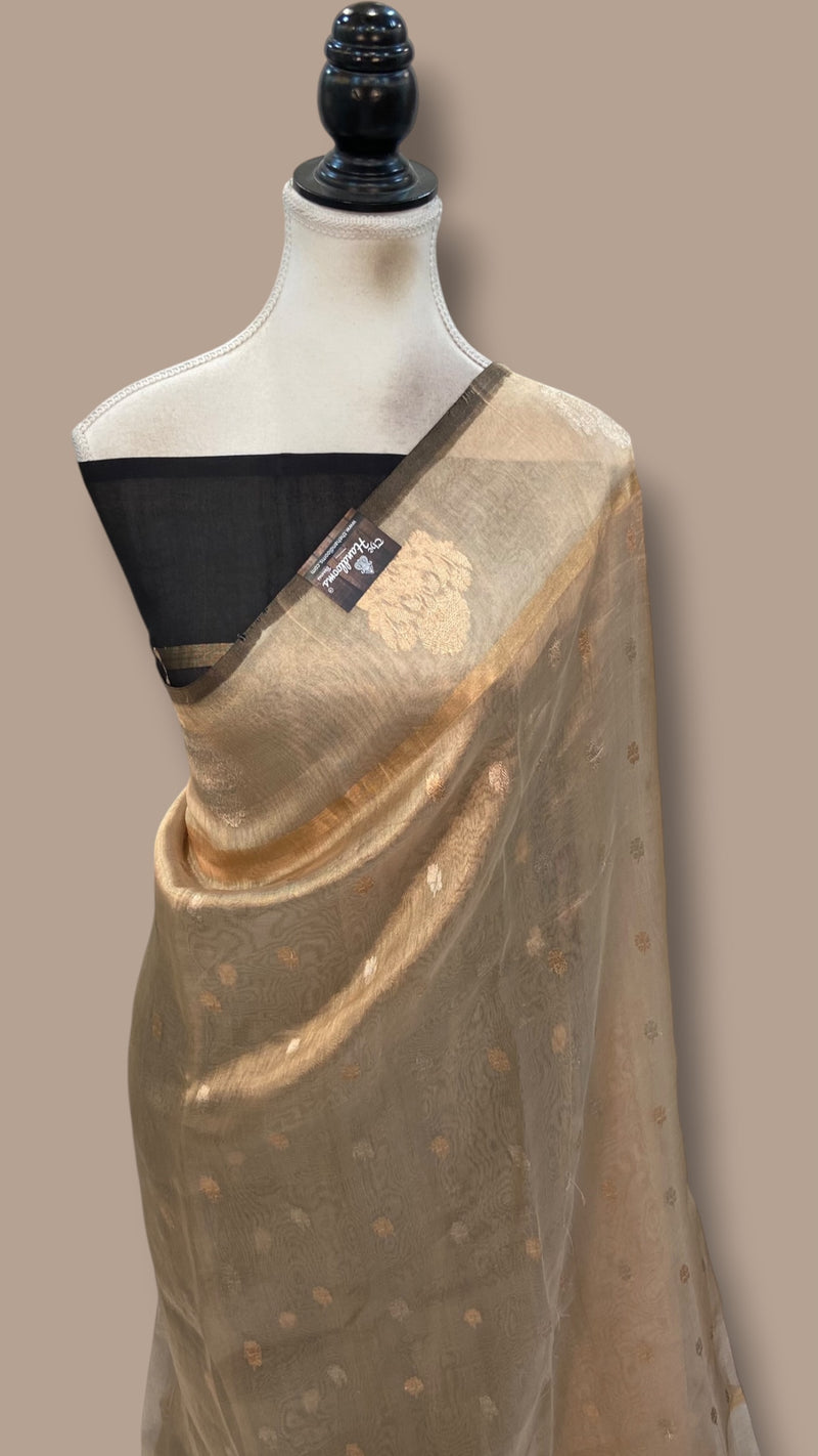 Pure Kora Tissue Silk Handloom Banarasi Saree