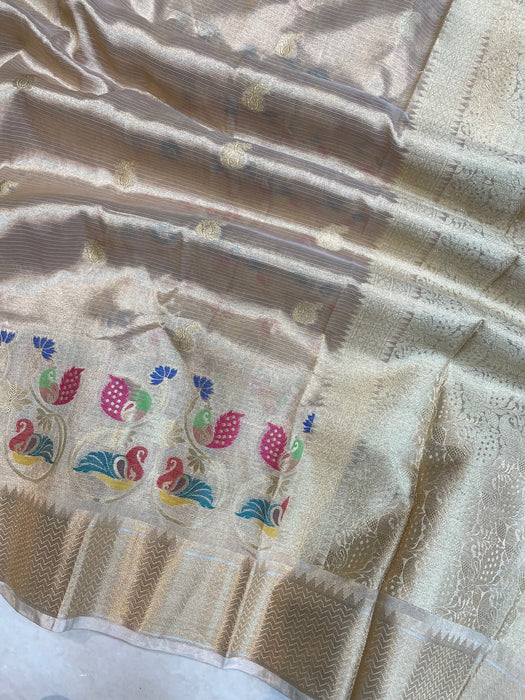 Pure Kota Tissue Handloom Banarasi Saree - The Handlooms