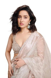 Shraddha kapoor's Pure Kora Tissue Handloom Banarasi Saree - The Handlooms