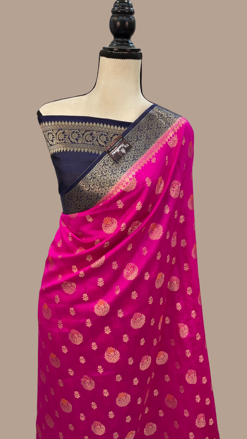 Pure Chiniya Silk Handloom Banarasi Saree - The Handlooms