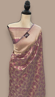 Pure Katan Silk Banarasi Handloom Saree - All Over Jaal Work - The Handlooms