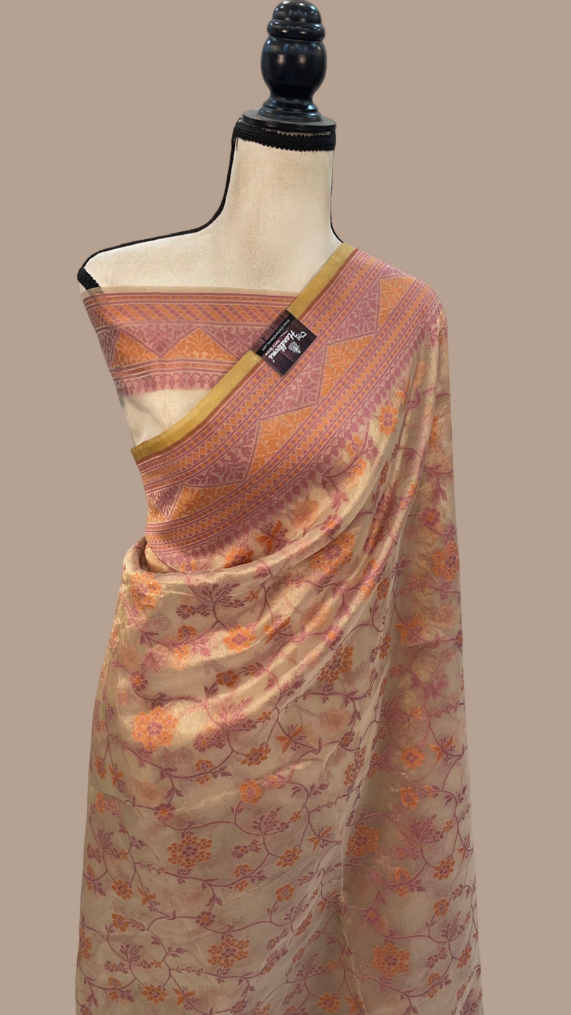 Pure Kora Tissue Handloom Banarasi Saree - The Handlooms