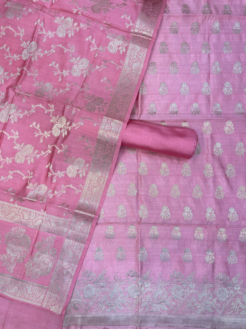 Pure Chiniya Silk Handlooms Banarasi Dress material - The Handlooms