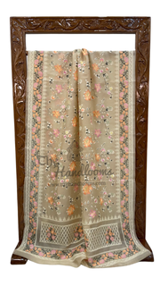 Pure Organza Chikankari Handloom Banarasi Saree - The Handlooms