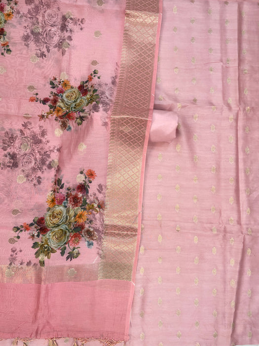 Pure Cotton Banarasi Dress material with digital Print