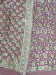 Pure Khaddi Georgette Banarasi Dress material - The Handlooms