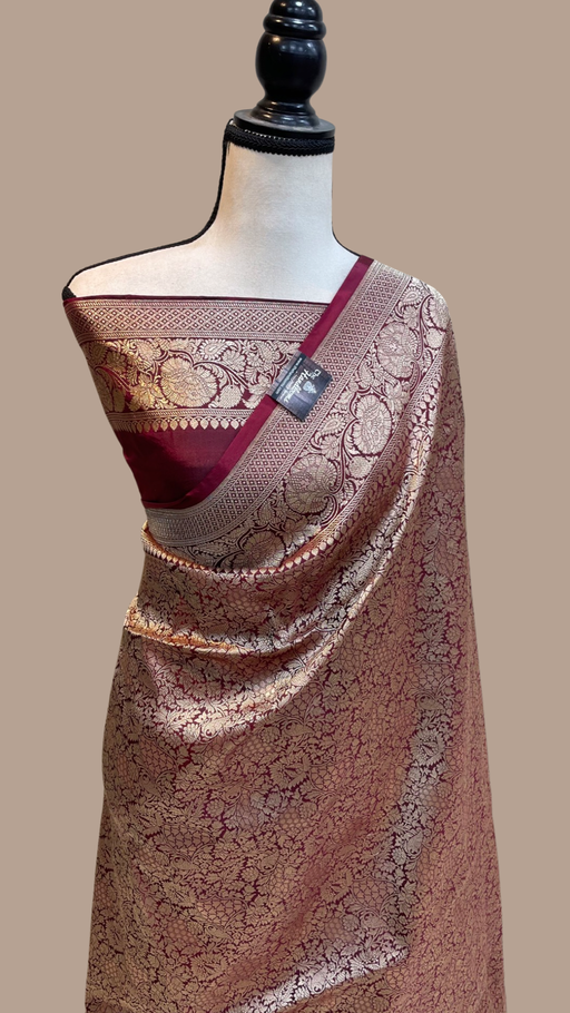 Pure Katan Silk Banarasi Handloom Saree - Tanchui Brocade - The Handlooms