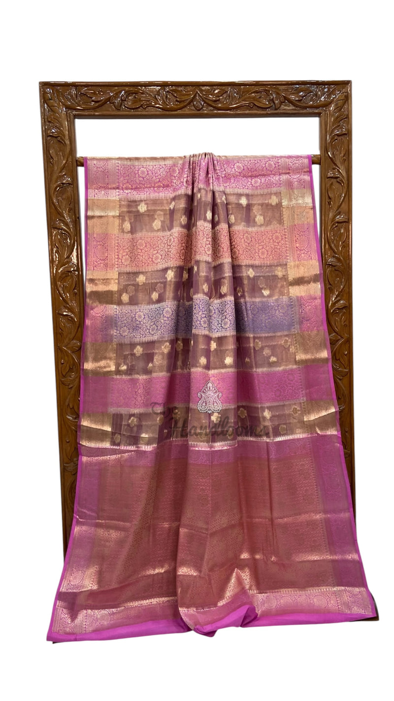 Pure Chiniya Tissue Silk Handloom Banarasi Saree