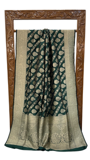 Pure Katan Silk Banarasi Handloom Saree - All Over Jaal Work - The Handlooms