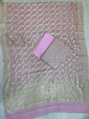 Pure Khaddi Georgette Banarasi Dress material - The Handlooms