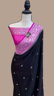 Pure Georgette Handloom Banarasi Saree - The Handlooms