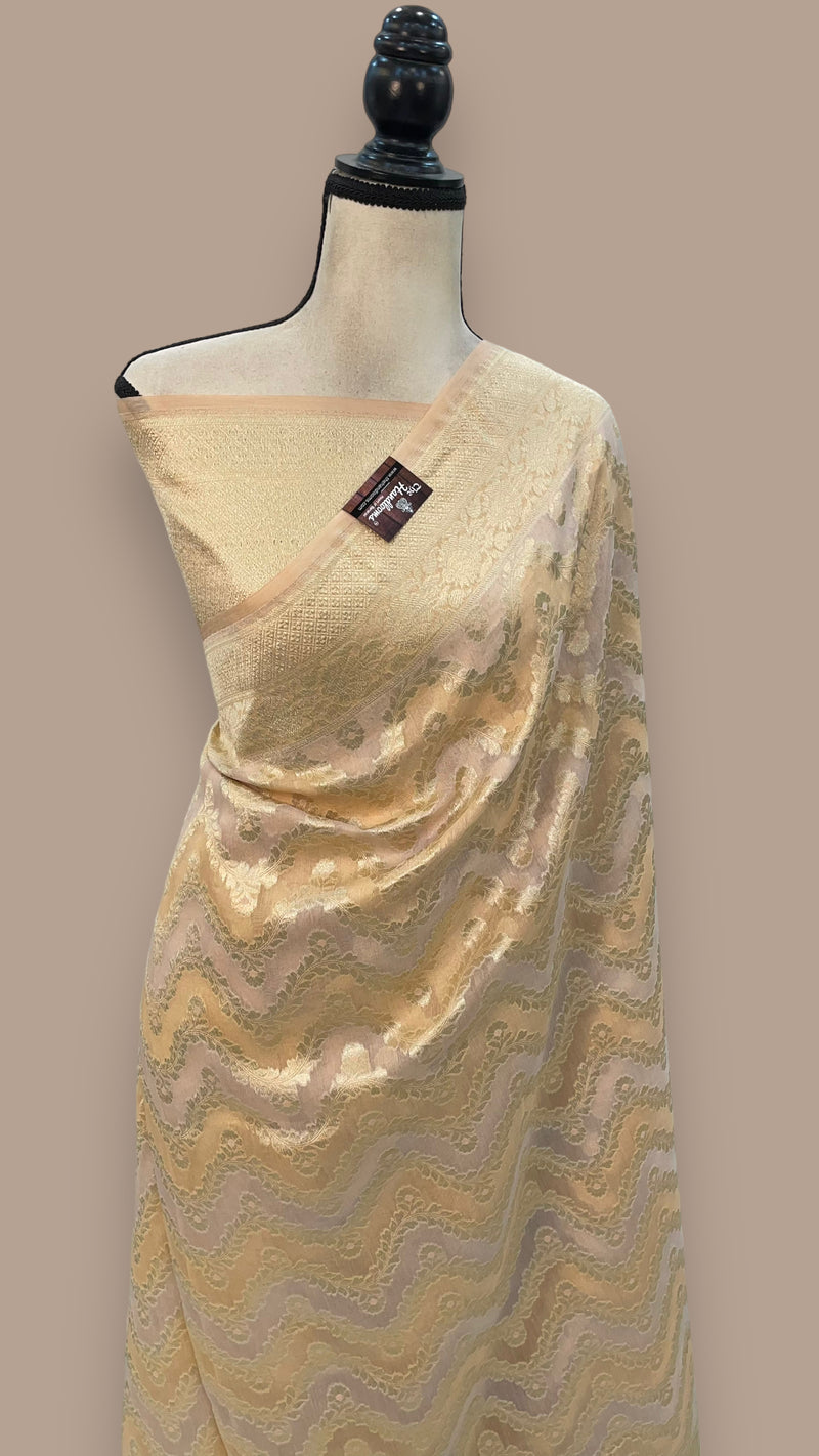 Pure Cotton Banarasi Brocade Handloom Saree - The Handlooms