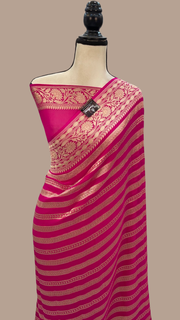 Khaddi Georgette Handloom Banarasi Saree - The Handlooms