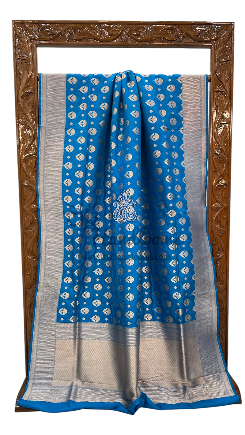 Pure Katan Silk Banarasi Handloom Saree - All over Jaal work - The Handlooms