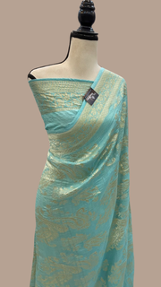 Pure Tussar Georgette Handloom Banarasi Saree - The Handlooms