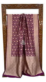 Pure Katan Silk Banarasi Handloom Saree - All over Jaal work - The Handlooms