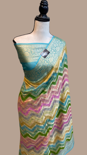 Rangkat Pure Chiffon Khaddi Banarasi Saree - The Handlooms