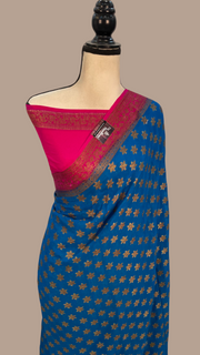 Pure Chiffon Khaddi Banarasi Saree - The Handlooms