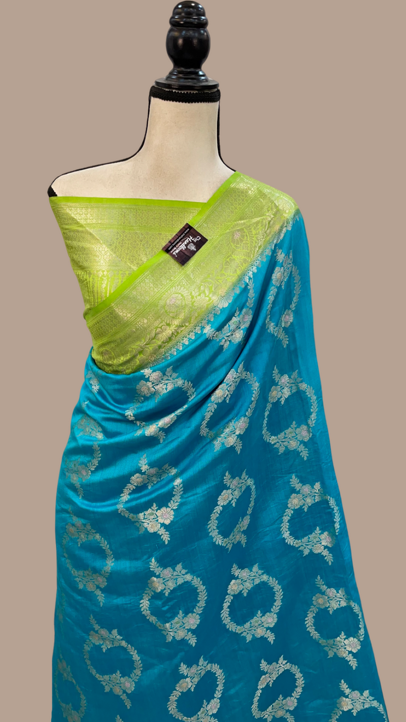 Pure Chiniya Silk Handloom Banarasi Saree - The Handlooms