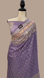Tussar Silk Handloom Banarasi Saree With Chikankari - The Handlooms