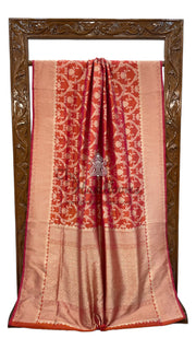 Pure Katan Silk Banarasi Handloom Saree - All Over Jaal Work - The Handlooms