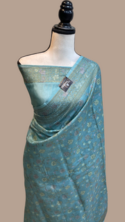 Pure Butter Crepe Banarasi Saree - The Handlooms