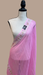 Pure Georgette Handwoven Dupatta - Pink silver zari - The Handlooms